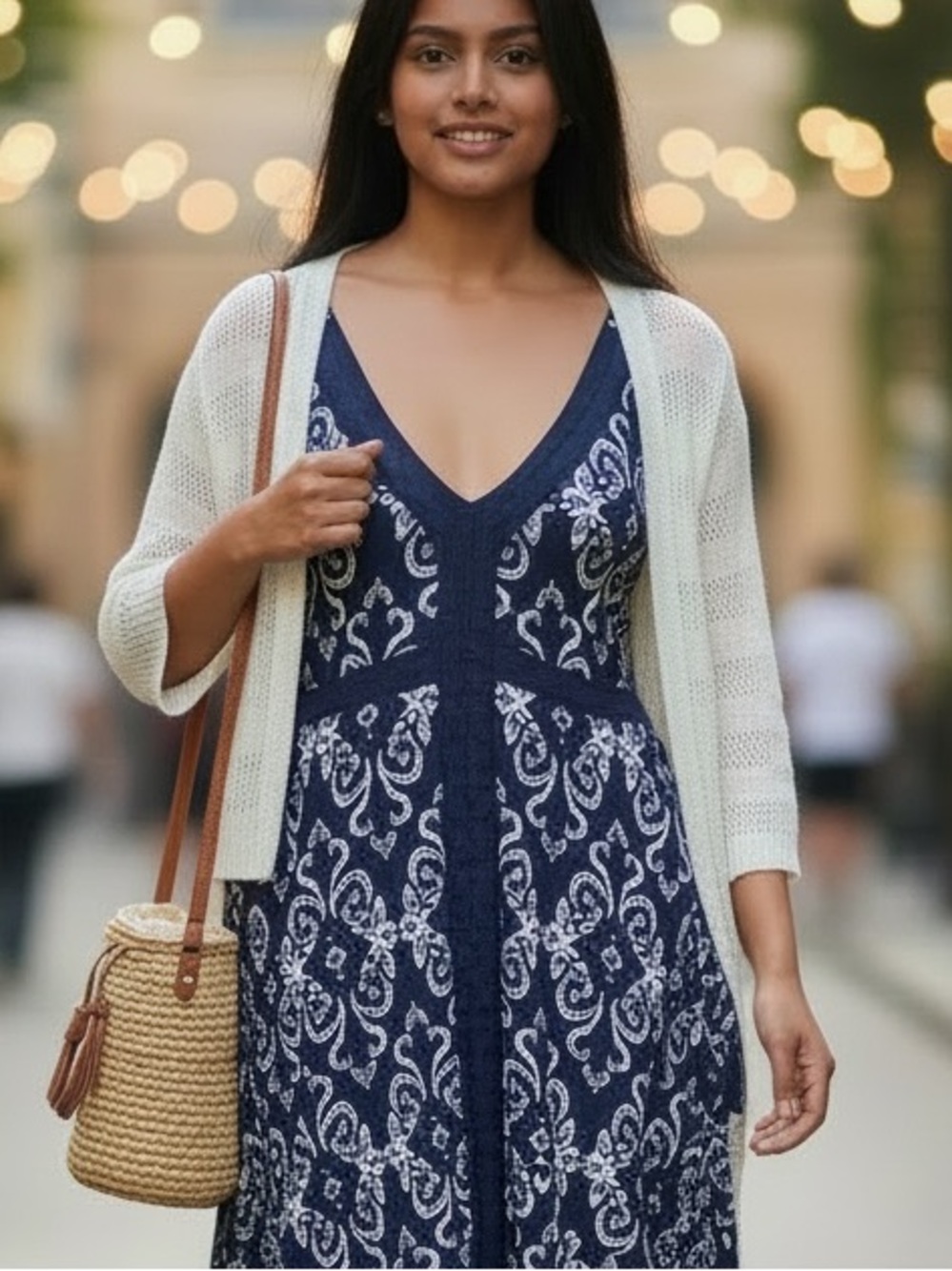 Open-Knit Cardigan- Charter Club White
